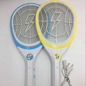 Direct factory good quality electric fly swatter fruit fly catcher mosquito racket killer with LED