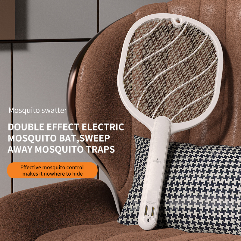 QIATAILI Hot Selling rechargeable US electric fly swatter flies catcher pest control racket mosquito swatter bat