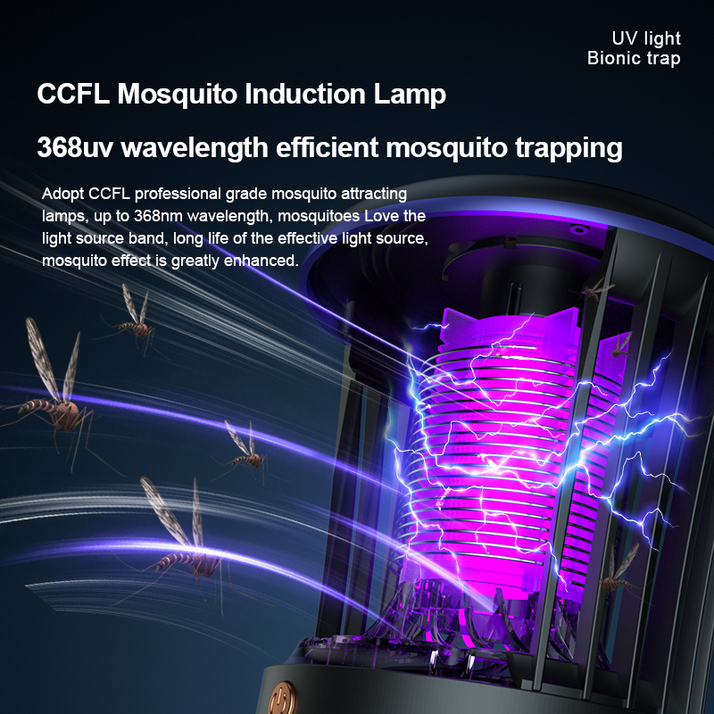 QIATAILI Summer Bug Zapper 2-IN-1Shock Suction Mosquito Killing Lamp Outdoor Office Smart Electric Mosquito Killer Trap Lamp