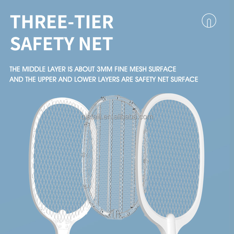 QIATAILI New Arrival two in one electric mosquito killer swatter fly swatter 2 in 1  mosquito catcher