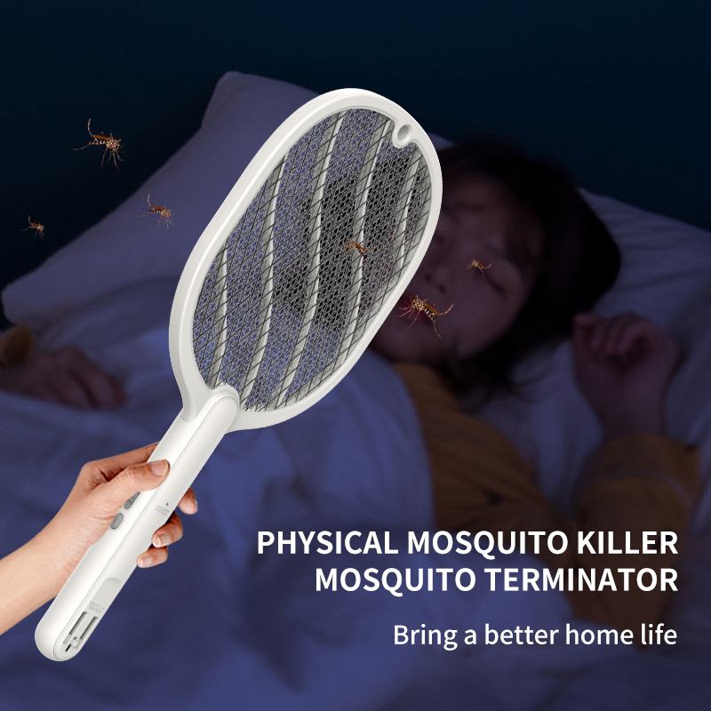 3000V High Voltage rechargeable electric fly swatter insect catcher mosquito trap