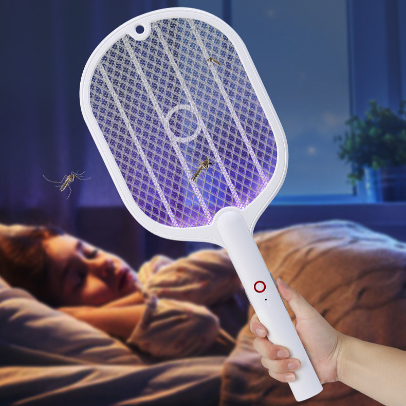 QIATAILI KC Lithium Battery Anti Mosquitoes USB Rechargeable Insect Killer Bat KR Electric Mosquito Killer Racket