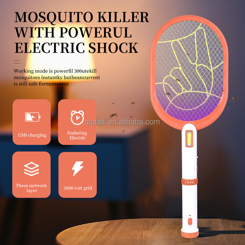 OEM Factory with torch mosquito killer electric fly swatter automatic mosquito catcher with led