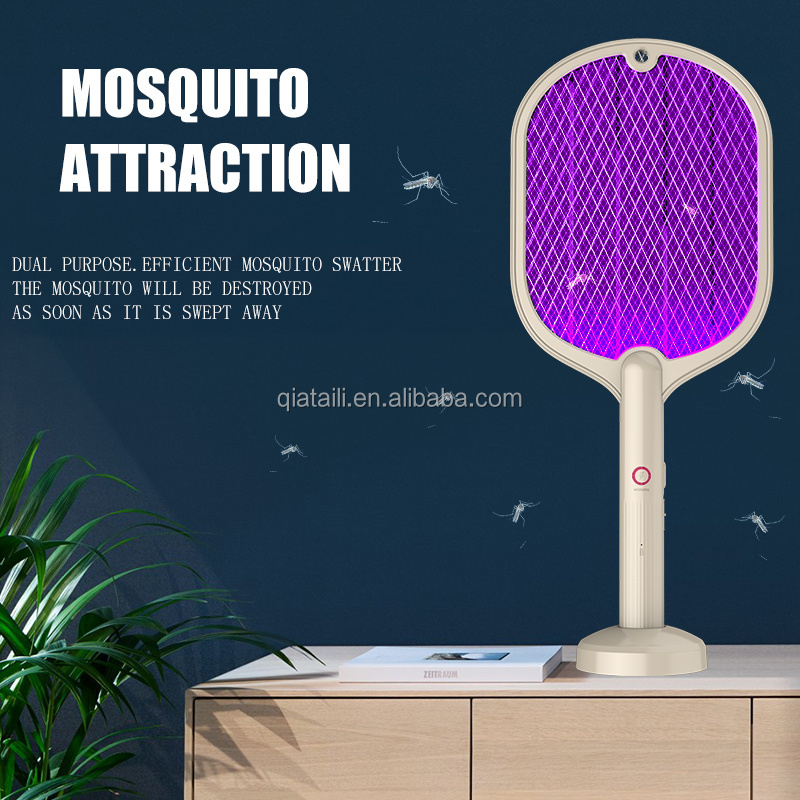 Electric Mosquito Swatter Racket Rechargeable Riles Killer Trap Fly Trap USB Mosquito LED Lamp Mosquito Killer