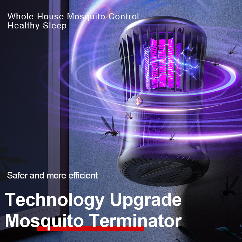 QIATAILI Summer Bug Zapper 2-IN-1Shock Suction Mosquito Killer Lamp Outdoor Pest Control Smart Electric Mosquito Trap Killer