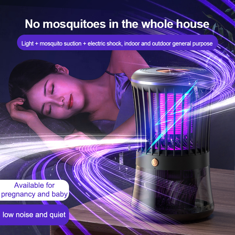 QIATAILI Summer Bug Zapper 2-IN-1Shock Suction Mosquito Killer Lamp Outdoor Pest Control Smart Electric Mosquito Trap Killer