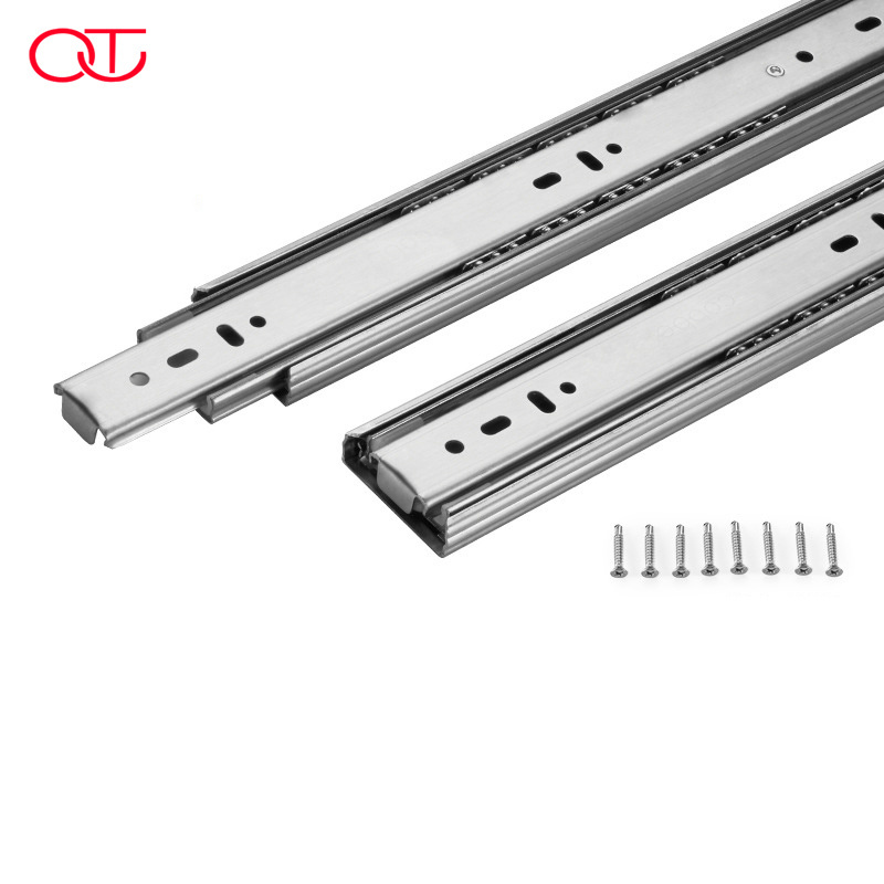 EURO type 3 fold damper hidden telescopic rails soft close undermount drawer slide