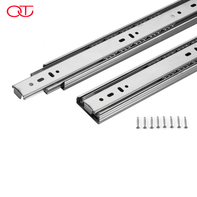 EURO type 3 fold damper hidden telescopic rails soft close undermount drawer slide