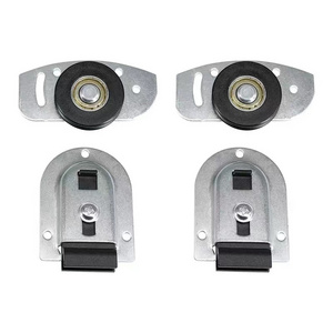 Carbon Steel Material Stable Big Wheel Bypass Sliding Hardware Roller Kit For Sliding Barn Door System Interior Door System