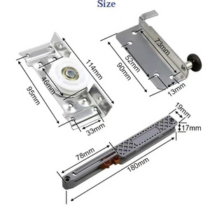 High Quality Shower Room Frameless Sliding Door Soft Closing Hanging Rollers Wheels Sliding Door System