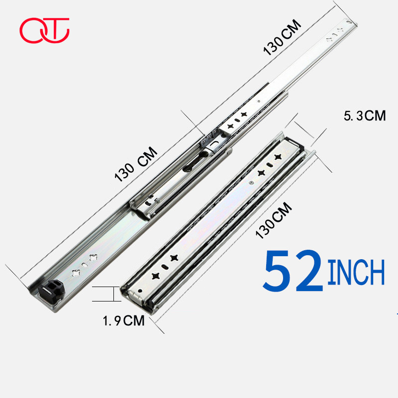 Popular thin drawer slides and ball bearing drawer slide 700mm heavy or slide out kitchen drawer