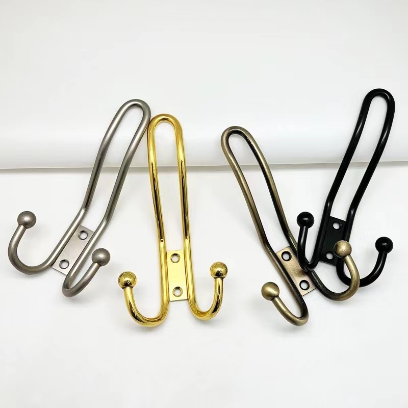 Wall Mount Kitchen Modern Aluminum Hook Self Adhesive Hook Towel Metal Door Hanger Towel Hook