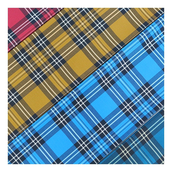 150gsm Stretchy Rayon Chinlon Spandex YARN DYED Plaid Fabric Twill Jacquard suit fabric for kids costume dress