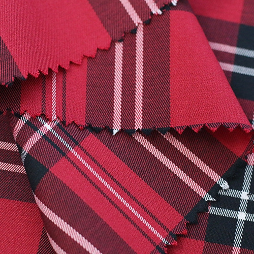 150gsm Stretchy Rayon Chinlon Spandex YARN DYED Plaid Fabric Twill Jacquard suit fabric for kids costume dress