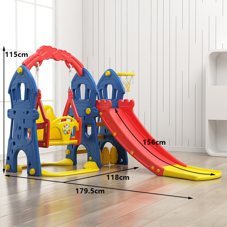 Wholesale kids Indoor new design toy Plastic Toddler Baby Play Slide and Swing Set