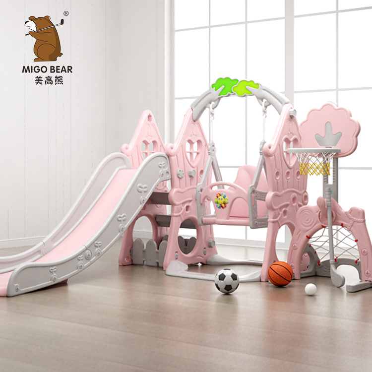 Factory hot sell wholesale toddler indoor playground plastic  baby swing and slide