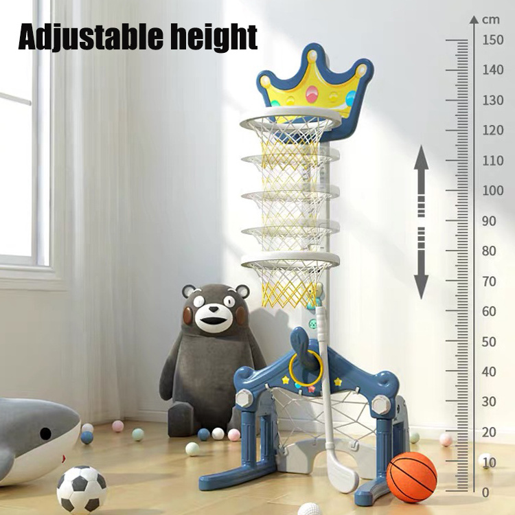 Hot sell children toys box shooting frame indoor sports mini basketball hoop rack can lift plastic baby basketball stand