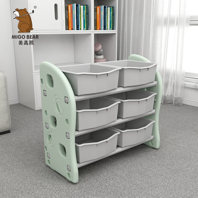 European Standard Kid's Plastic Luxury Bookshelf With Toyshelf