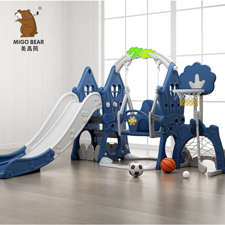 Factory hot sell wholesale toddler indoor playground plastic  baby swing and slide