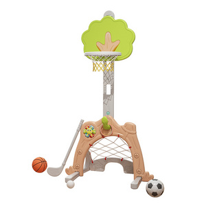 Forest type Toy Indoor Inground Adjustable Children Kids Basketball Hoop Stand