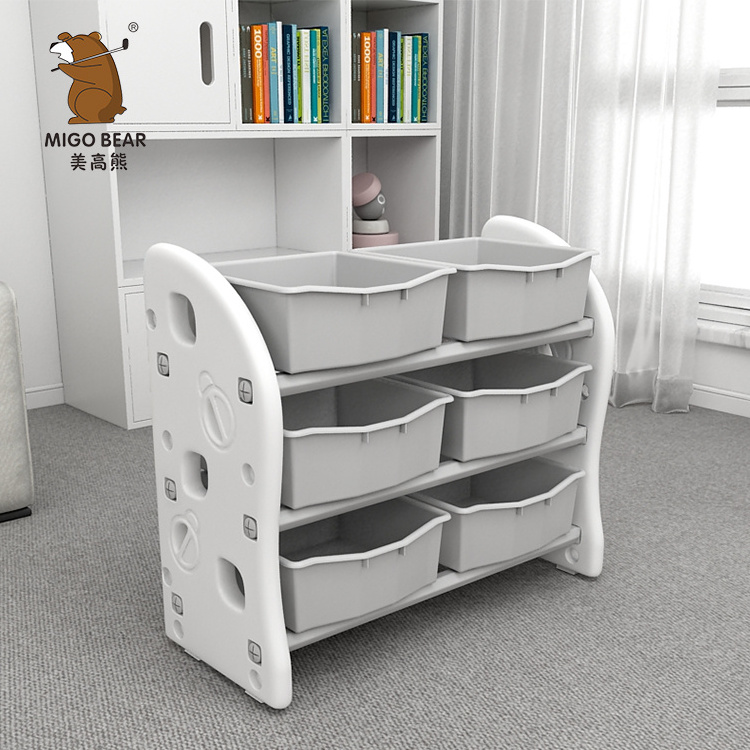 European Standard Kid's Plastic Luxury Bookshelf With Toyshelf