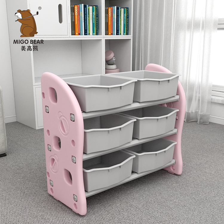 European Standard Kid's Plastic Luxury Bookshelf With Toyshelf