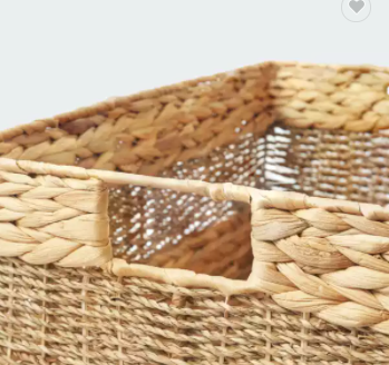 Wholesale 4 Pcs Wicker Water Hyacinth Mixed Sea Sea Sedge Set Old House Basket Decoration