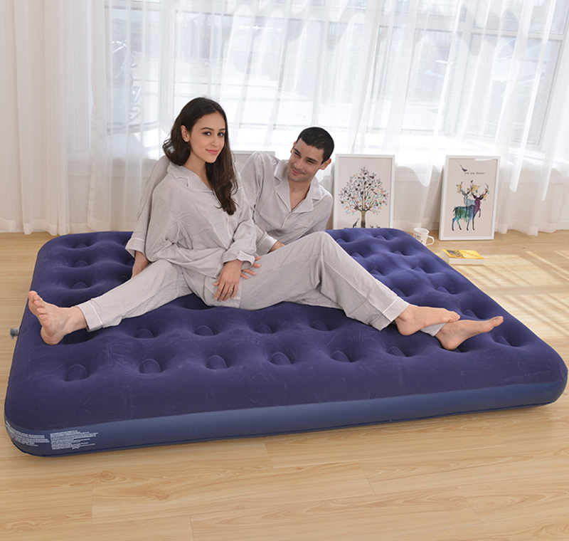 Inflatable Mattress Single Person Lunch Break Ground Floor Thickened Household Air Cushion Bed Double Folding Nap Camping Bed