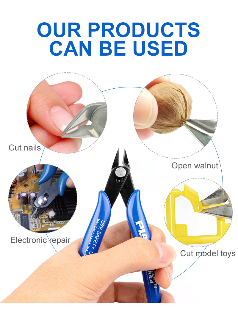 Pliers Multi Functional Tools Electrical Wire Cable Cutters Cutting Side Snips Flush Stainless Steel Nipper Hand Tools