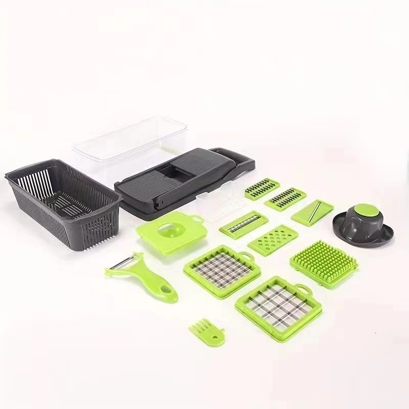 16 in1 Multifunctional Vegetable Cutter Shredders Slicer Shred And Dice Fruit Potato Chopper Carrot Grater Slicer Mandoline Tool