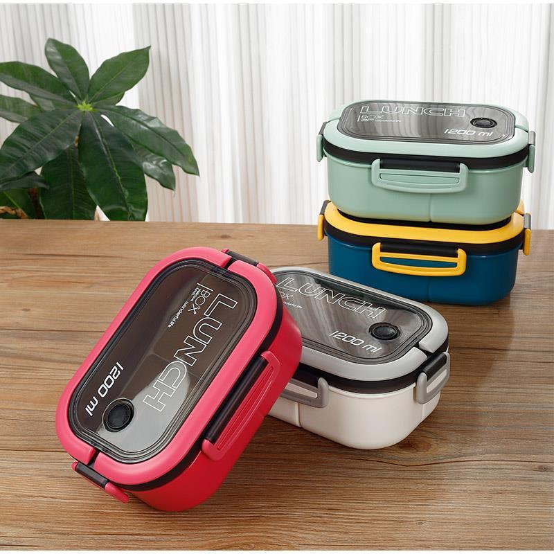 Portable Lunch Box Leak proof Bento Food Warmer Container With Compartments & Sauce Box Stackable Salad Fruit Food