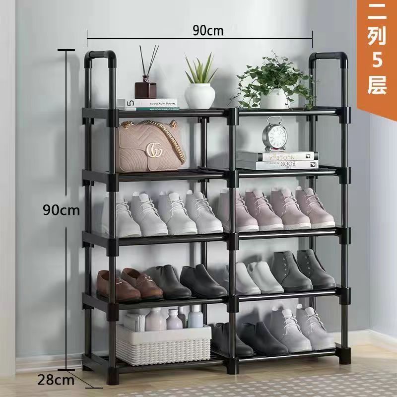 Shoe Rack Porch Storage and Assembly Shoe Rack Stainless Steel 3-Tier Shoe Rack Shelf Storage Organizer For Closet Entryway