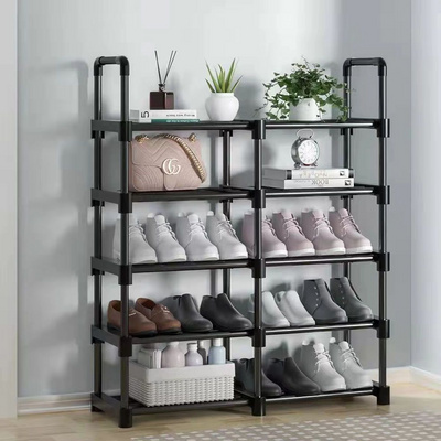 Shoe Rack Porch Storage and Assembly Shoe Rack Stainless Steel 3-Tier Shoe Rack Shelf Storage Organizer For Closet Entryway