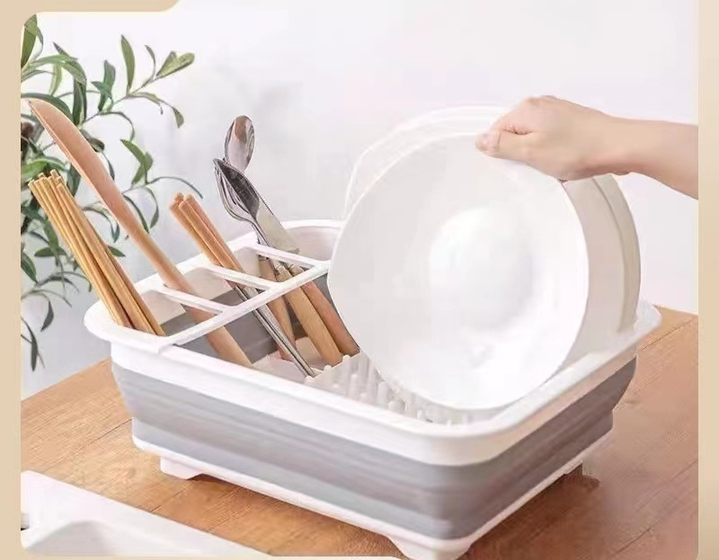 Folding Bowl Rack sink Bowl Folding Dishwasher Pool Bowl Chopsticks Dishes Storage Rack Drain Basket Plates rack