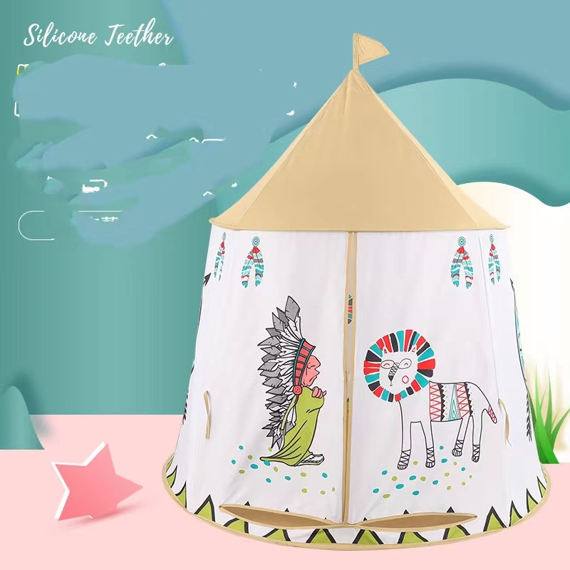 Children's Indian tent indoor and outdoor baby family independent game house Main castle yurt larger size boys and girls gift