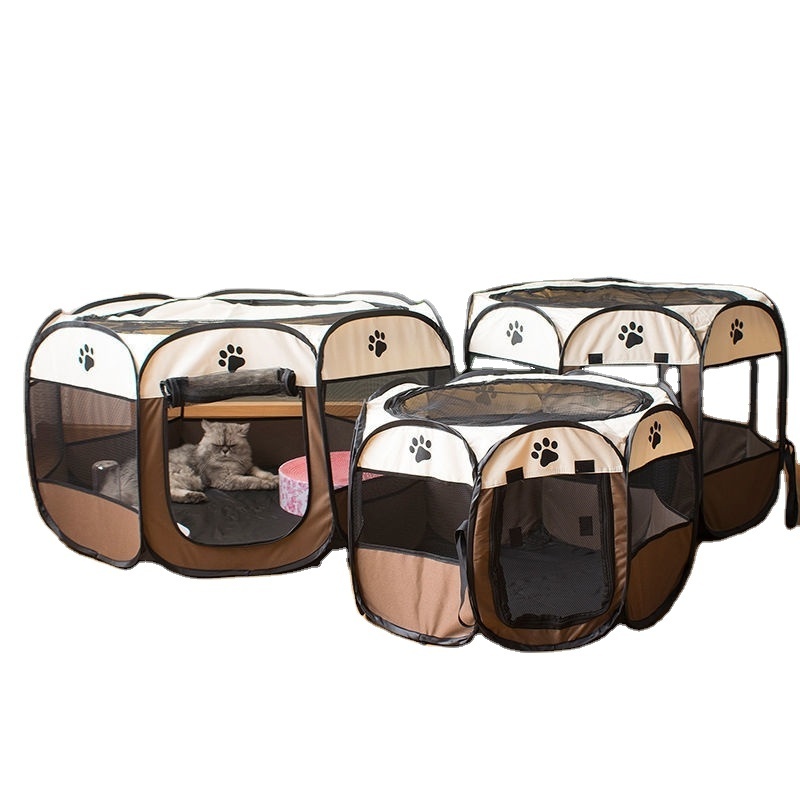 M 91*91*58cm Pet Playpen Enclosure Running Tent Fence Crate Puppy Rabbit Dog Cat Kitten Delivery Room Kennel Cage Pop up House