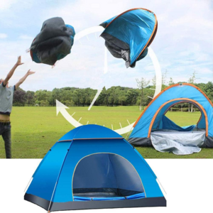 2-3 Person Travel Family Rainproof Windproof Fully Automatic Tent Camping Sunshade Awning Shelter Beach Easy Open Hiking Tents