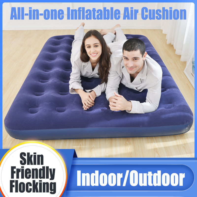 Inflatable Mattress Single Person Lunch Break Ground Floor Thickened Household Air Cushion Bed Double Folding Nap Camping Bed