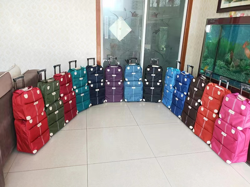 Trolley bag travel bag for men and women hand luggage canvas bag light student school luggage case package printed logo