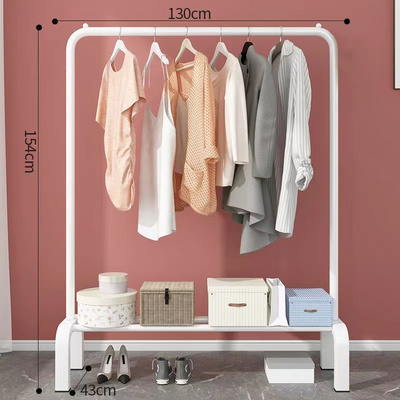 Household clothes rack floor-to-floor bedroom small cool clothes rack simple dormitory indoor folding storage clothes drying rod