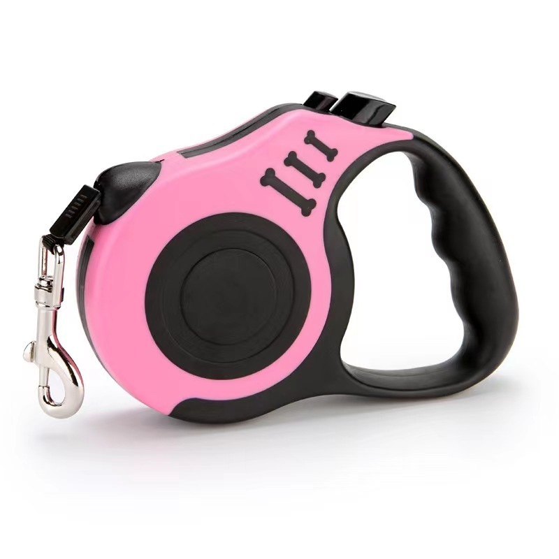 Pet tractor dog automatic retractable leash bone printing pet tractor dog walking rope cat rope dog chain.