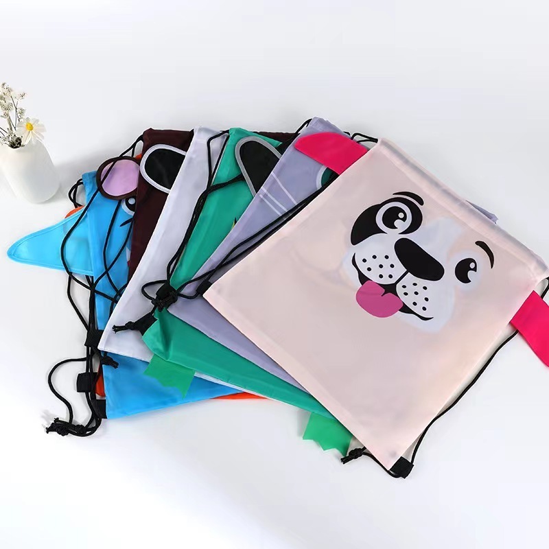 Children's creative cartoon animal beach bag portable  Swimsuit backpack spot bundle pocket drawstring storage bag