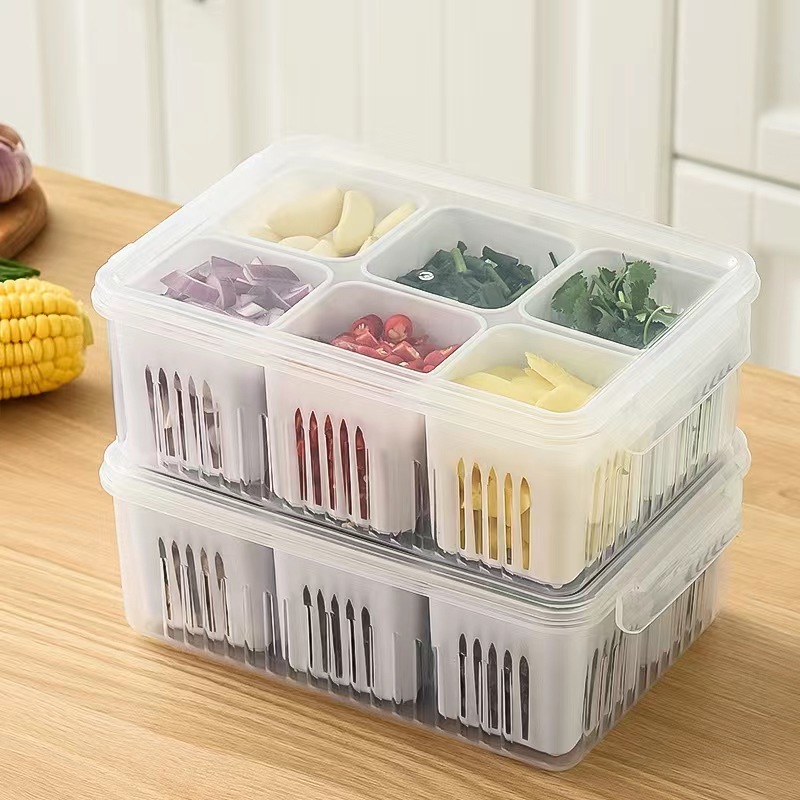 Simple and convenient chopped green onion fresh-keeping box with lid compartment chopped green onion Refrigerator box