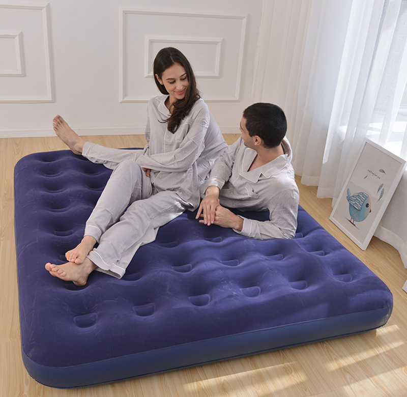 Inflatable Mattress Single Person Lunch Break Ground Floor Thickened Household Air Cushion Bed Double Folding Nap Camping Bed