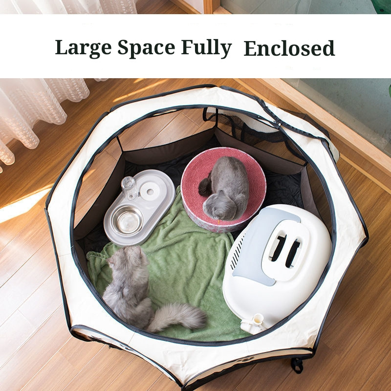 M 91*91*58cm Pet Playpen Enclosure Running Tent Fence Crate Puppy Rabbit Dog Cat Kitten Delivery Room Kennel Cage Pop up House