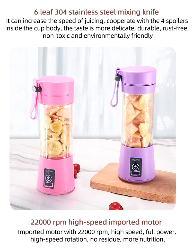 Home and kitchen appliances high speed commercial blender electric mixer with fruit Personal Juicer colorful Cup Mini Blender