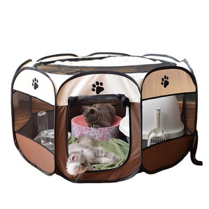 S-L Wholesale Octagon Indoor Outdoor Oxford Cloth Playpen Pet Dog Cage Exercise Kennel for Dog Cat Foldable Carrier