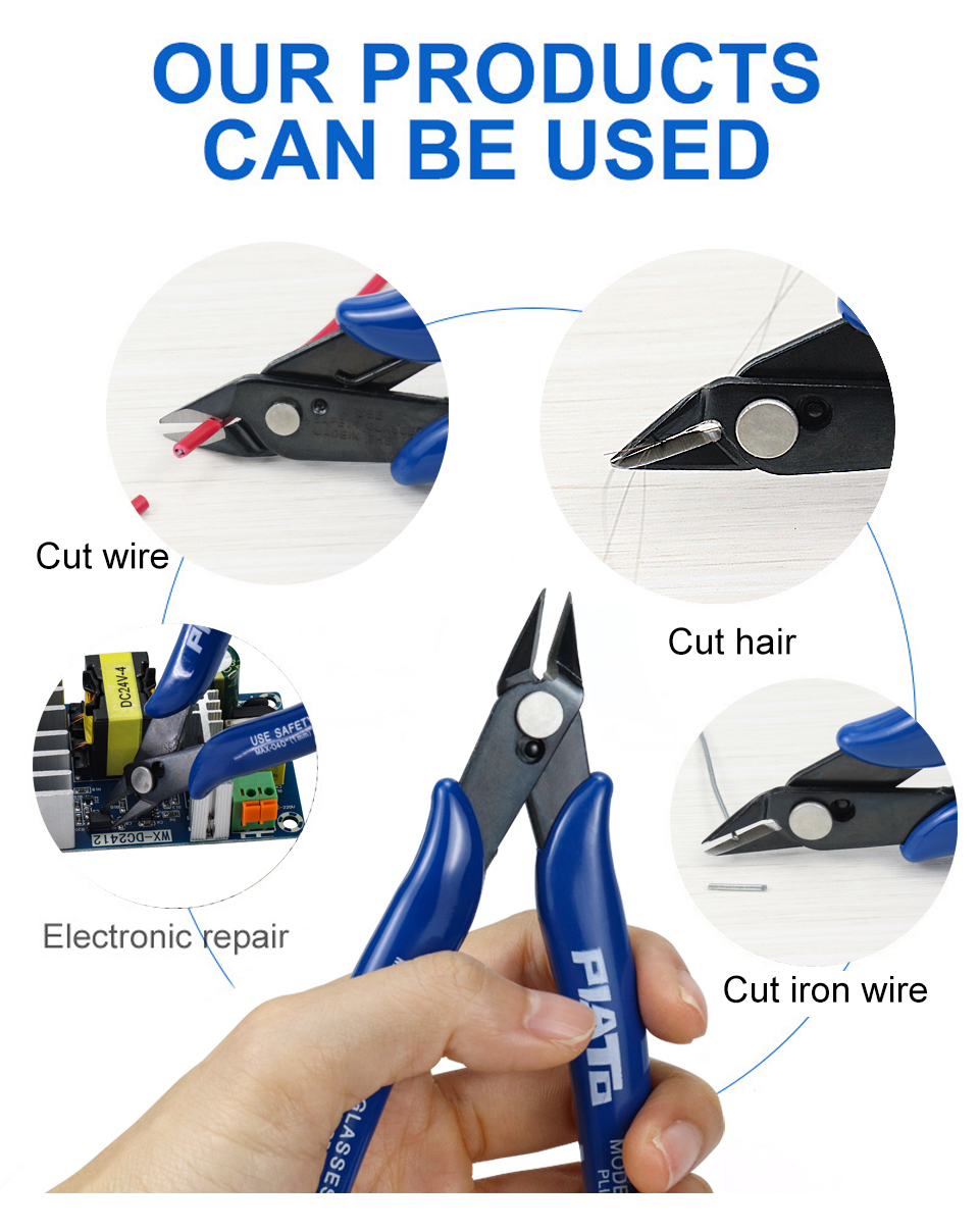 Pliers Multi Functional Tools Electrical Wire Cable Cutters Cutting Side Snips Flush Stainless Steel Nipper Hand Tools