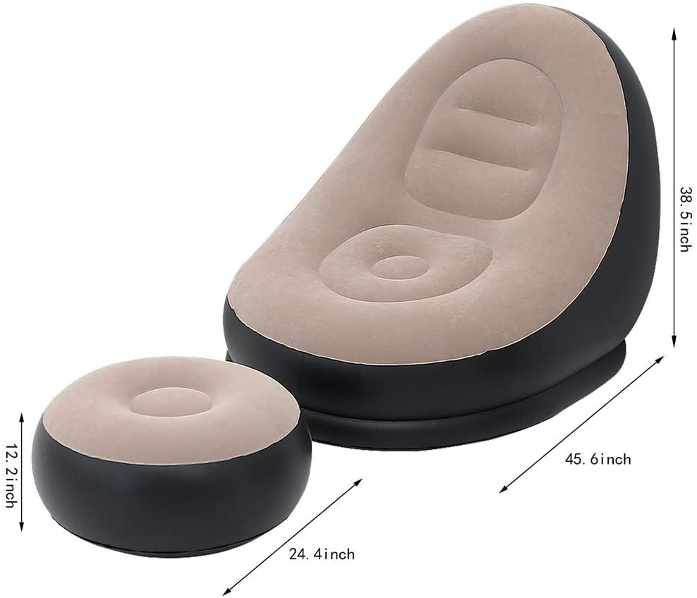 Indoor Lazy Outdoor Air Pump Lounge Sofa Bed Furniture Inflatable Movie Air Filled Chair Couch Sofa For Adult Relax