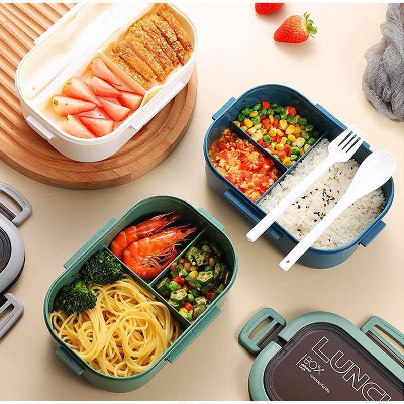 Portable Lunch Box Leak proof Bento Food Warmer Container With Compartments & Sauce Box Stackable Salad Fruit Food